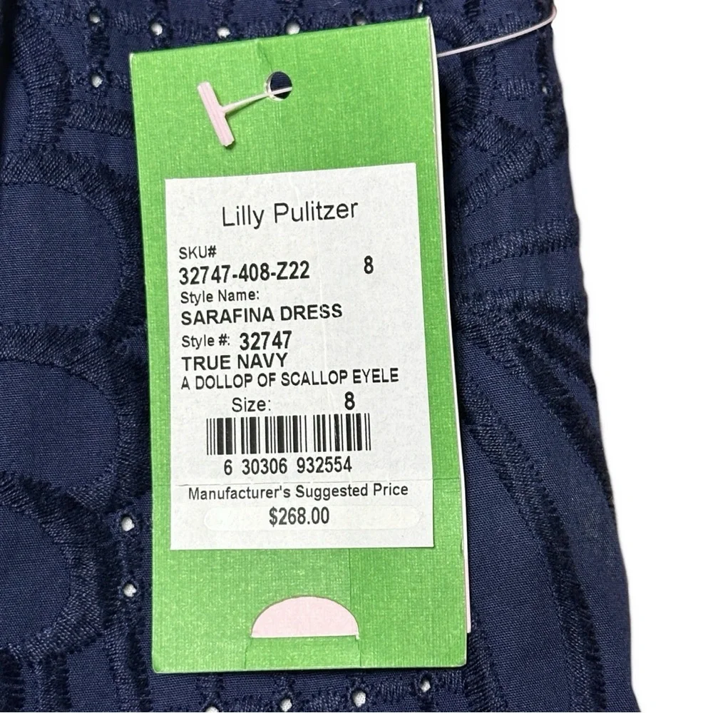 Lilly Pulitzer Navy Embroidered Sheath Dress NWT - Picture 5 of 9